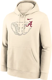 Nike Men's Alabama Primary Logo Natural Club Fleece Hoodie