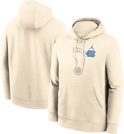 Jordan Men's UNC Primary Logo Natural Club Fleece Hoodie