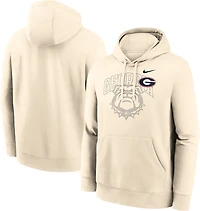 Nike Men's Georgia Primary Logo Natural Club Fleece Hoodie