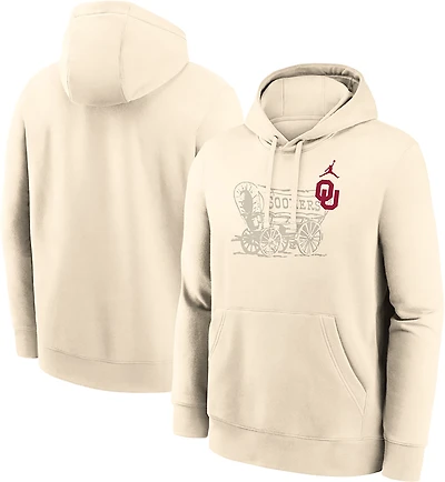 Jordan Men's Oklahoma Primary Logo Natural Club Fleece Hoodie