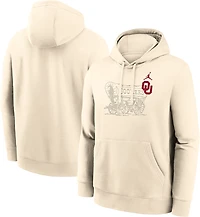 Jordan Men's Oklahoma Primary Logo Natural Club Fleece Hoodie