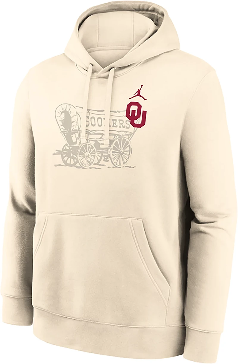 Jordan Men's Oklahoma Primary Logo Natural Club Fleece Hoodie
