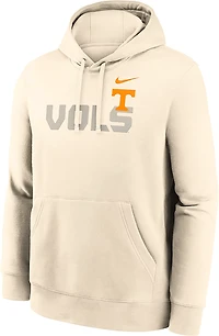 Nike Men's Tennessee Primary Logo Natural Club Fleece Hoodie