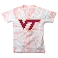 Wes & Willy Girls' Virginia Tech Logo Circle Tie Dye T-shirt