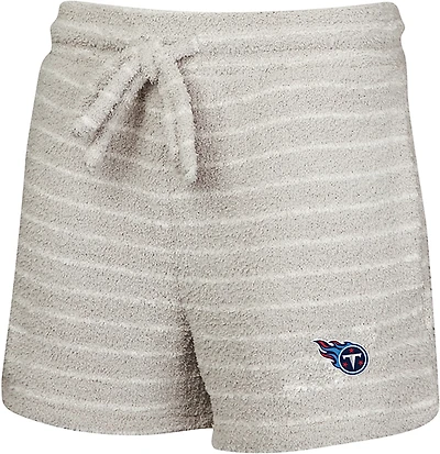Concepts Sport Women's Tennessee Titans Ventura Striped Chenille Shorts 4 in