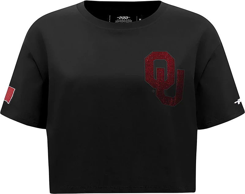 Pro Standard Women's Oklahoma Sooners Jewels Boxy Short Sleeve T-shirt