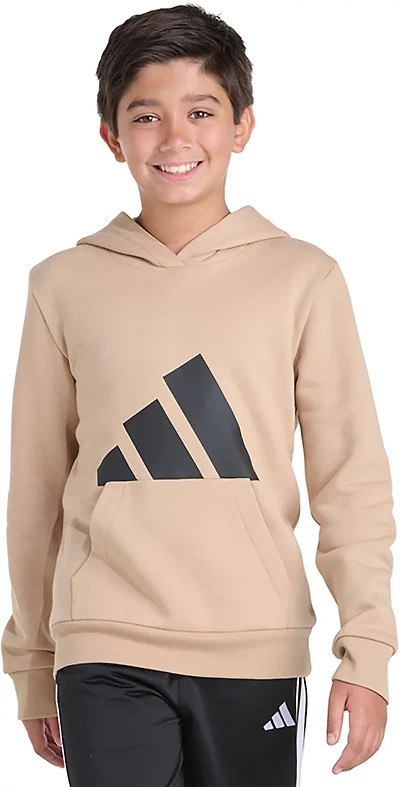 adidas Boys' Big Logo Fleece Pullover Hoodie