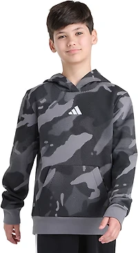 adidas Boys' Halftone Camo Printed Fleece Pullover Hoodie