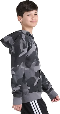 adidas Boys' Halftone Camo Printed Fleece Pullover Hoodie