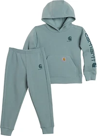 Carhartt Toddler Girls' 2-Piece Long Sleeve Sweatshirt and Fleece Pants Set