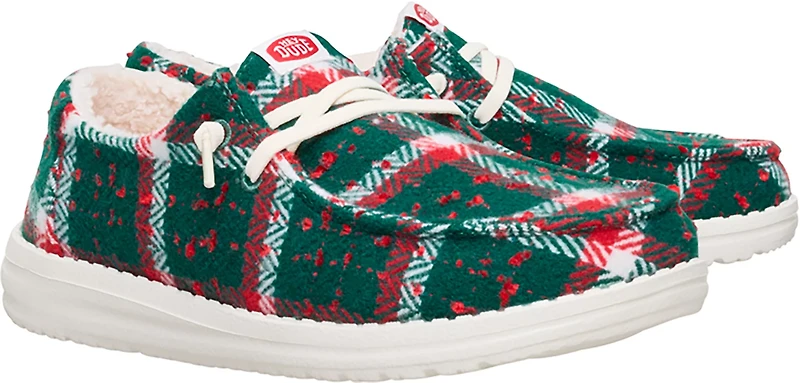 HEYDUDE Women's Wendy Confetti Plaid Cozy Shoes