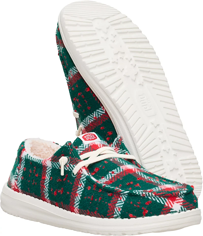 HEYDUDE Women's Wendy Confetti Plaid Cozy Shoes