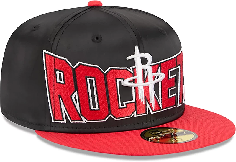 New Era Men's Rockets Satin Red 59FIFTY Cap