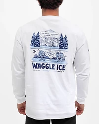 Waggle Men's Ice Fishing Tours Long Sleeve Graphic T-shirt