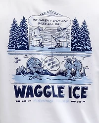 Waggle Men's Ice Fishing Tours Long Sleeve Graphic T-shirt