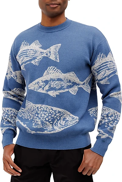 Waggle Men's Freshwater Wildknit Crew Sweatshirt