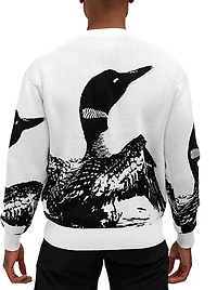 Waggle Men's Loon Call Wildknit Crew Sweatshirt