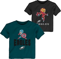 Outerstuff Toddlers' Philadelphia Eagles Classic Team Up 2-Piece Short Sleeve T-shirt Set