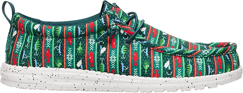 HEYDUDE Men's Fishmas Sweater Shoes