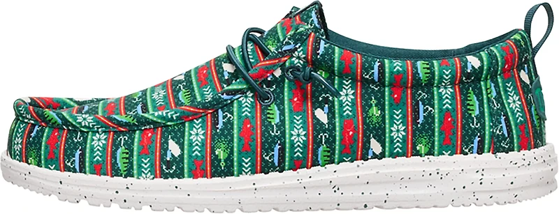 HEYDUDE Men's Fishmas Sweater Shoes