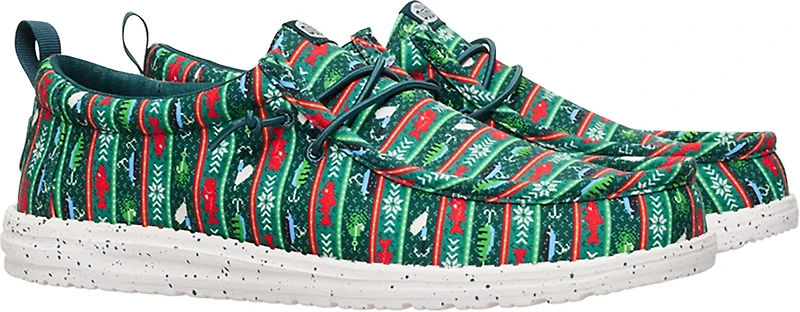 HEYDUDE Men's Fishmas Sweater Shoes