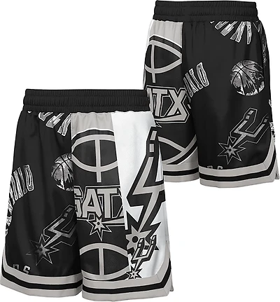 Outerstuff Kids' San Antonio Spurs Alley Oop Baller Shorts 6 in.
