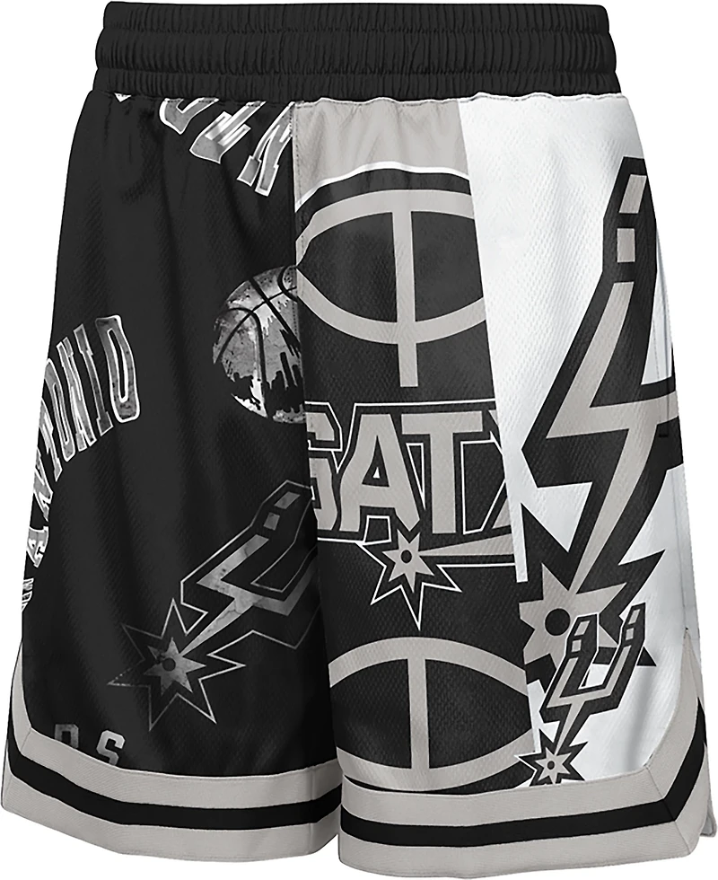 Outerstuff Kids' San Antonio Spurs Alley Oop Baller Shorts 6 in.