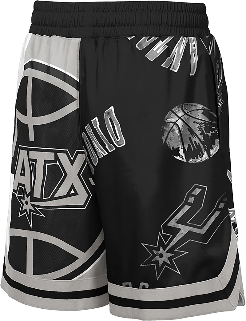 Outerstuff Kids' San Antonio Spurs Alley Oop Baller Shorts 6 in.