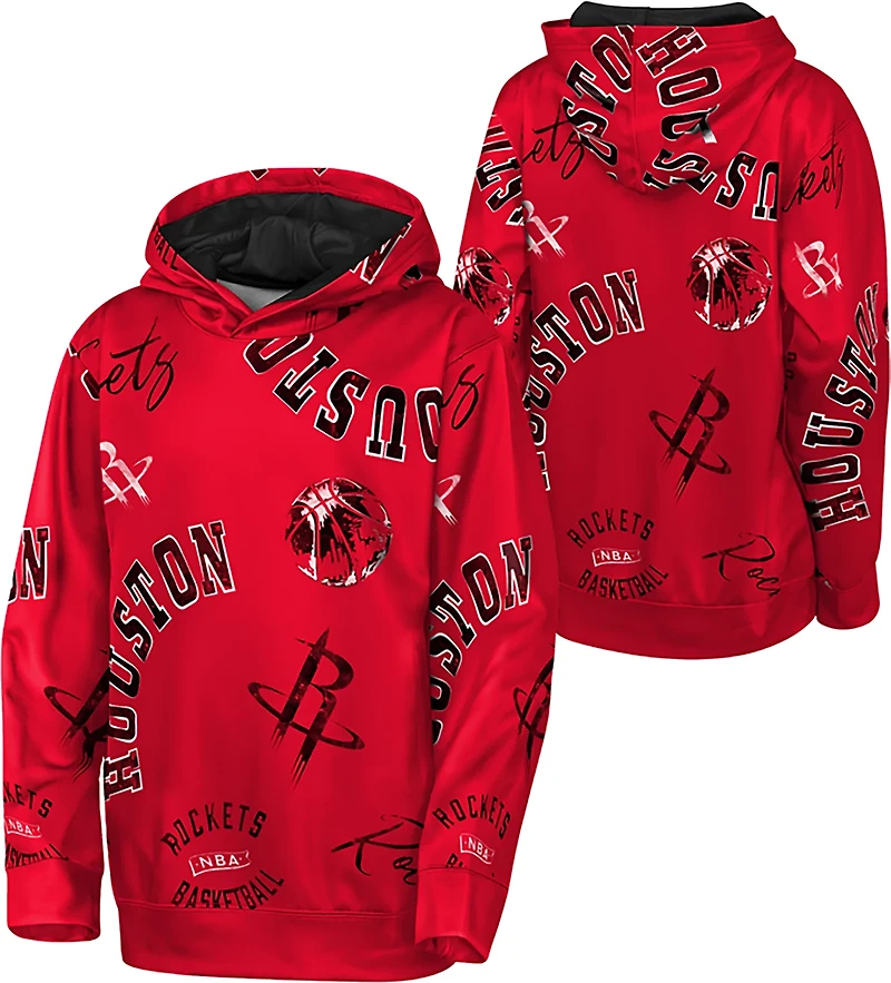 Outerstuff Youth's Houston Rockets Moving Violation Sublimated Pullover Hoodie