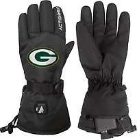 ActionHeat Adults' Green Bay Packers 5V Heated Winter Gloves