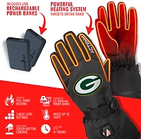 ActionHeat Adults' Green Bay Packers 5V Heated Winter Gloves