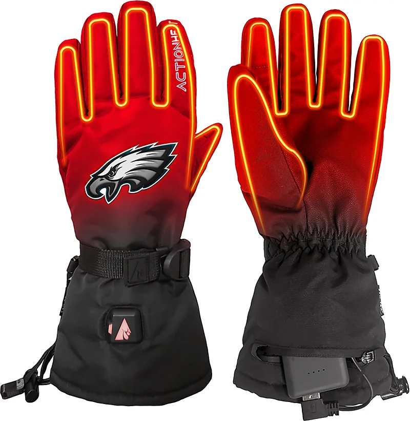 ActionHeat Adults' Philadelphia Eagles 5V Heated Winter Gloves