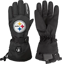 ActionHeat Adults' Pittsburgh Steelers 5V Heated Winter Gloves
