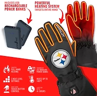 ActionHeat Adults' Pittsburgh Steelers 5V Heated Winter Gloves