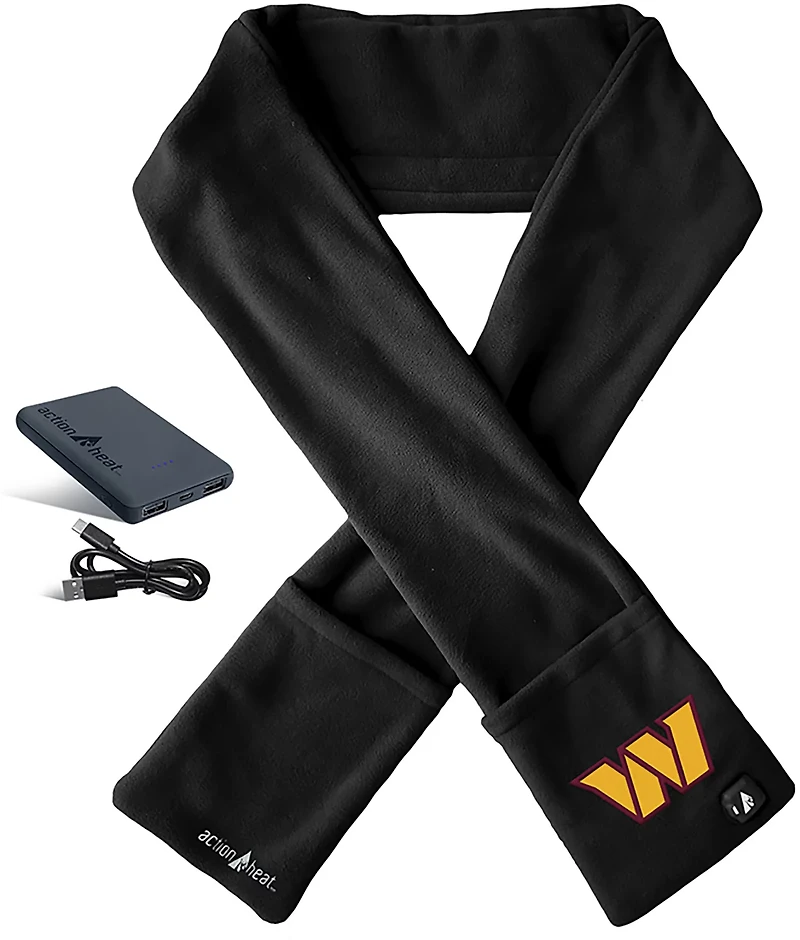 ActionHeat Adults' Washington Commanders 5V Heated Winter Scarf