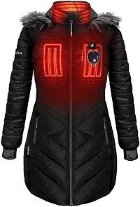 ActionHeat Women's Baltimore Ravens 5V Long Puffer Heated Jacket