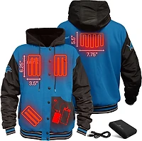 ActionHeat Men's Detroit Lions 5V Heated Varsity Jacket