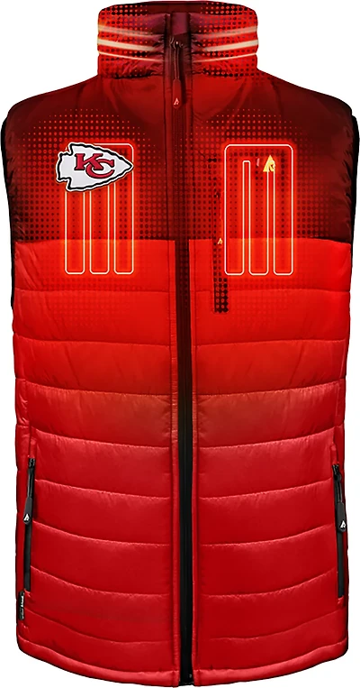 ActionHeat Men's Kansas City Chiefs 5V Puffer Heated Vest