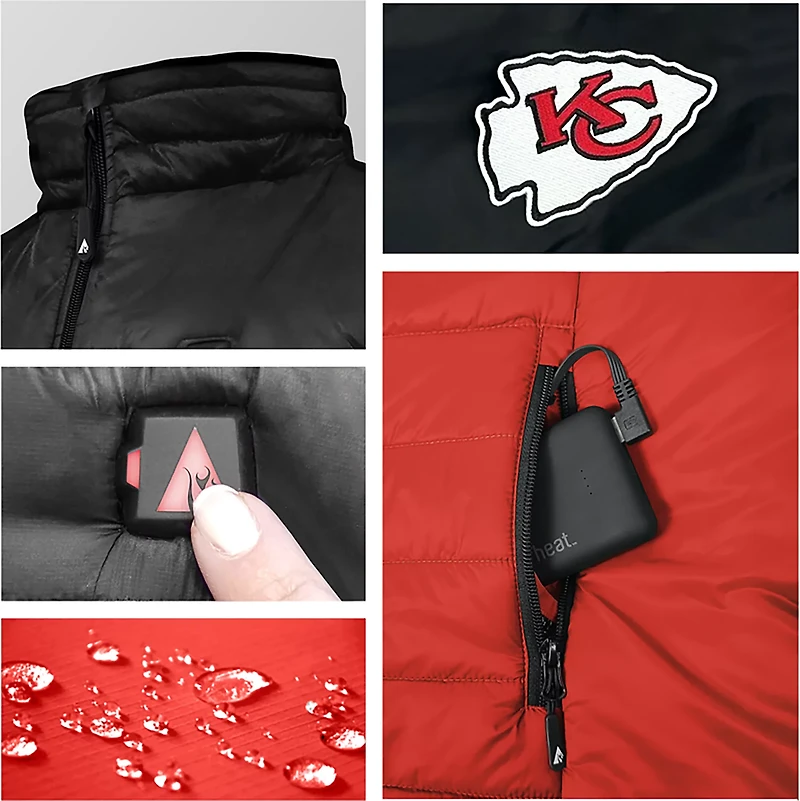 ActionHeat Men's Kansas City Chiefs 5V Puffer Heated Vest