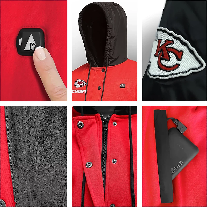 ActionHeat Men's Kansas City Chiefs 5V Heated Varsity Jacket