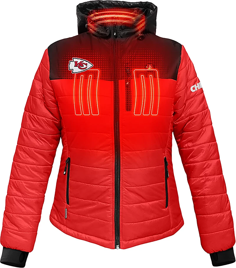 ActionHeat Women's Kansas City Chiefs 5V Puffer Heated Jacket