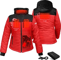 ActionHeat Women's Kansas City Chiefs 5V Puffer Heated Jacket