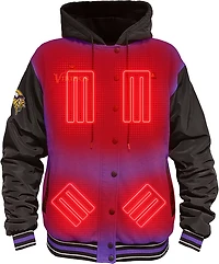 ActionHeat Men's Minnesota Vikings 5V Heated Varsity Jacket