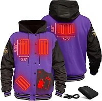 ActionHeat Men's Minnesota Vikings 5V Heated Varsity Jacket