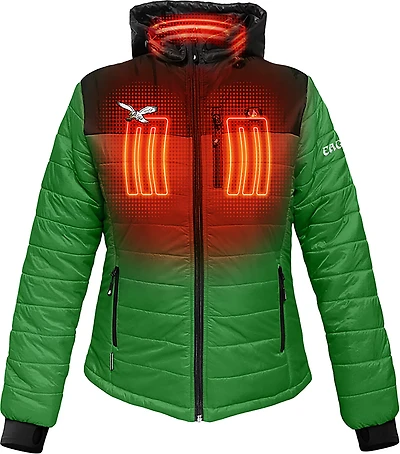 ActionHeat Women's Philadelphia Eagles 5V Puffer Heated Jacket
