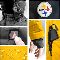 ActionHeat Men's Pittsburgh Steelers 5V Puffer Heated Jacket