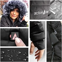 ActionHeat Women's Washington Commanders 5V Long Puffer Heated Jacket