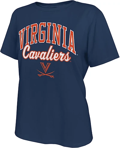 WILDCAT RETRO Women's Virginia Arch Script Boxy T-shirt