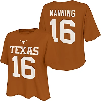 WILDCAT RETRO Women's Texas A. Manning Name & Number Crop T-shirt