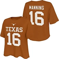 WILDCAT RETRO Women's Texas A. Manning Name & Number Crop T-shirt